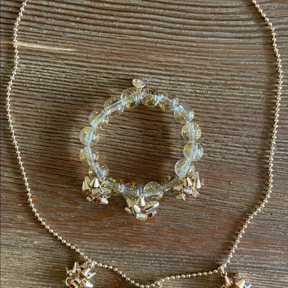 CrewCuts Girls bow necklace and bracelet set